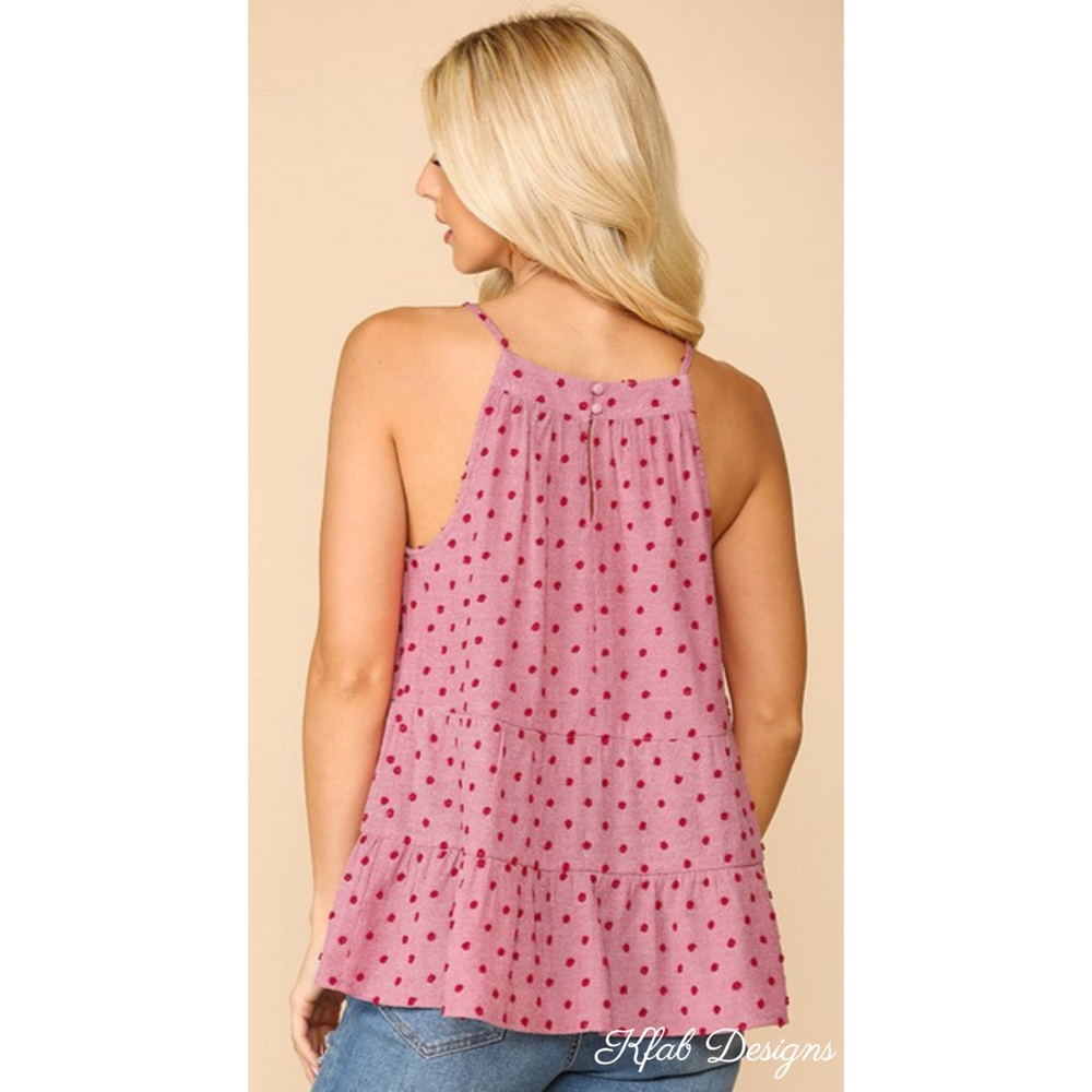 ❤️LAST 1! Washed Tiered Swiss Dot Babydoll Top! - Picture 5 of 6